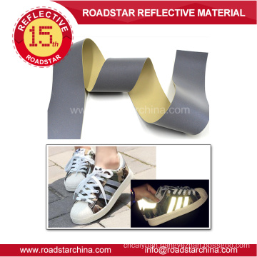 grey reflective PVC foam leather